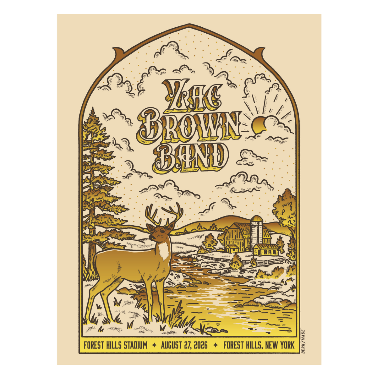 Forest Hills Day 1 Foil Love and Fear Tour Poster