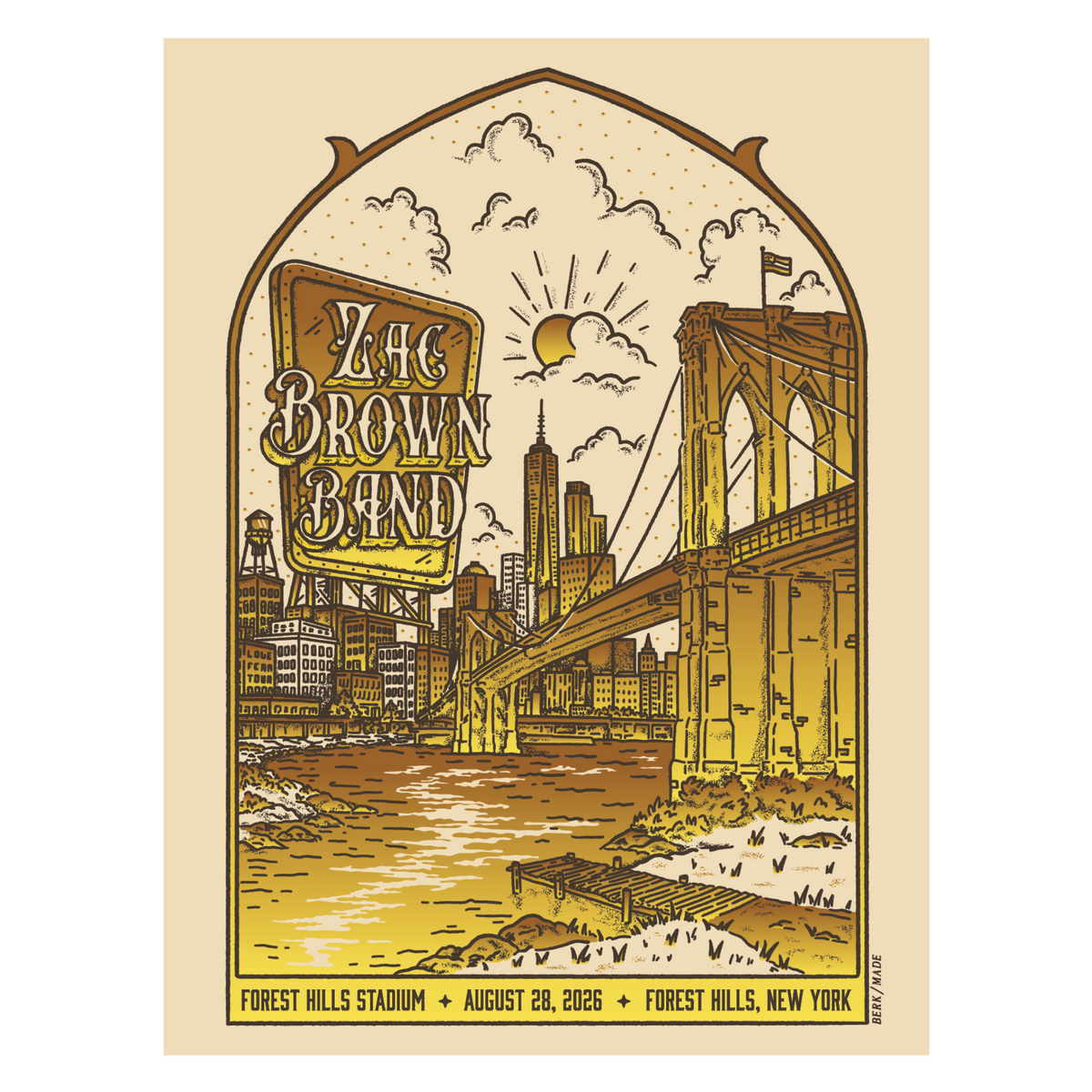 Forest Hills Day 2 Foil Love and Fear Tour Poster
