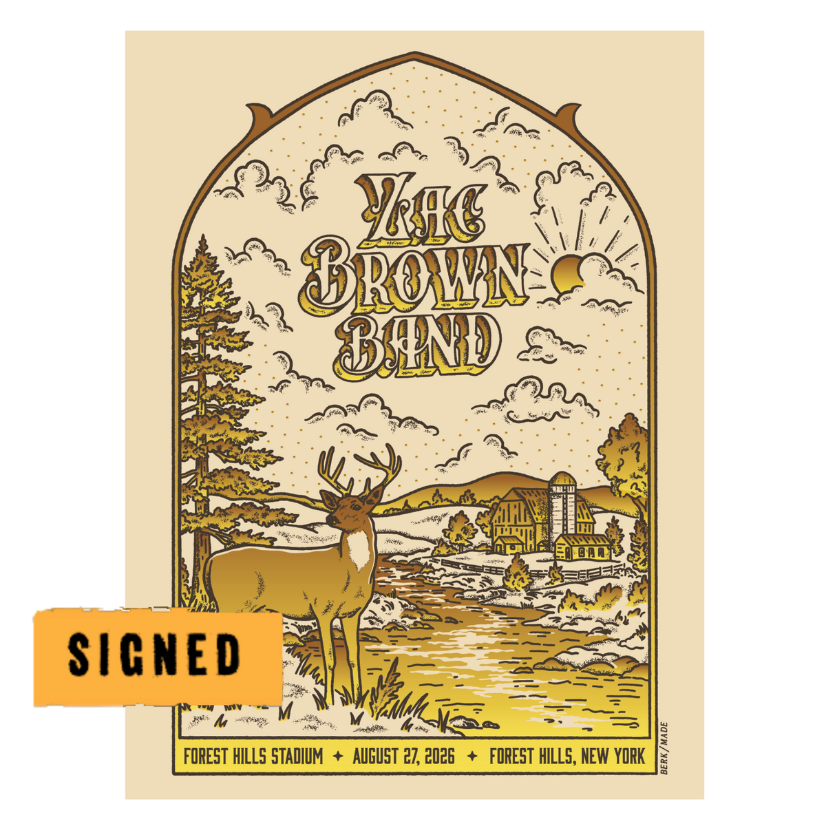 Forest Hills Day 1 Signed Foil Love and Fear Tour Poster