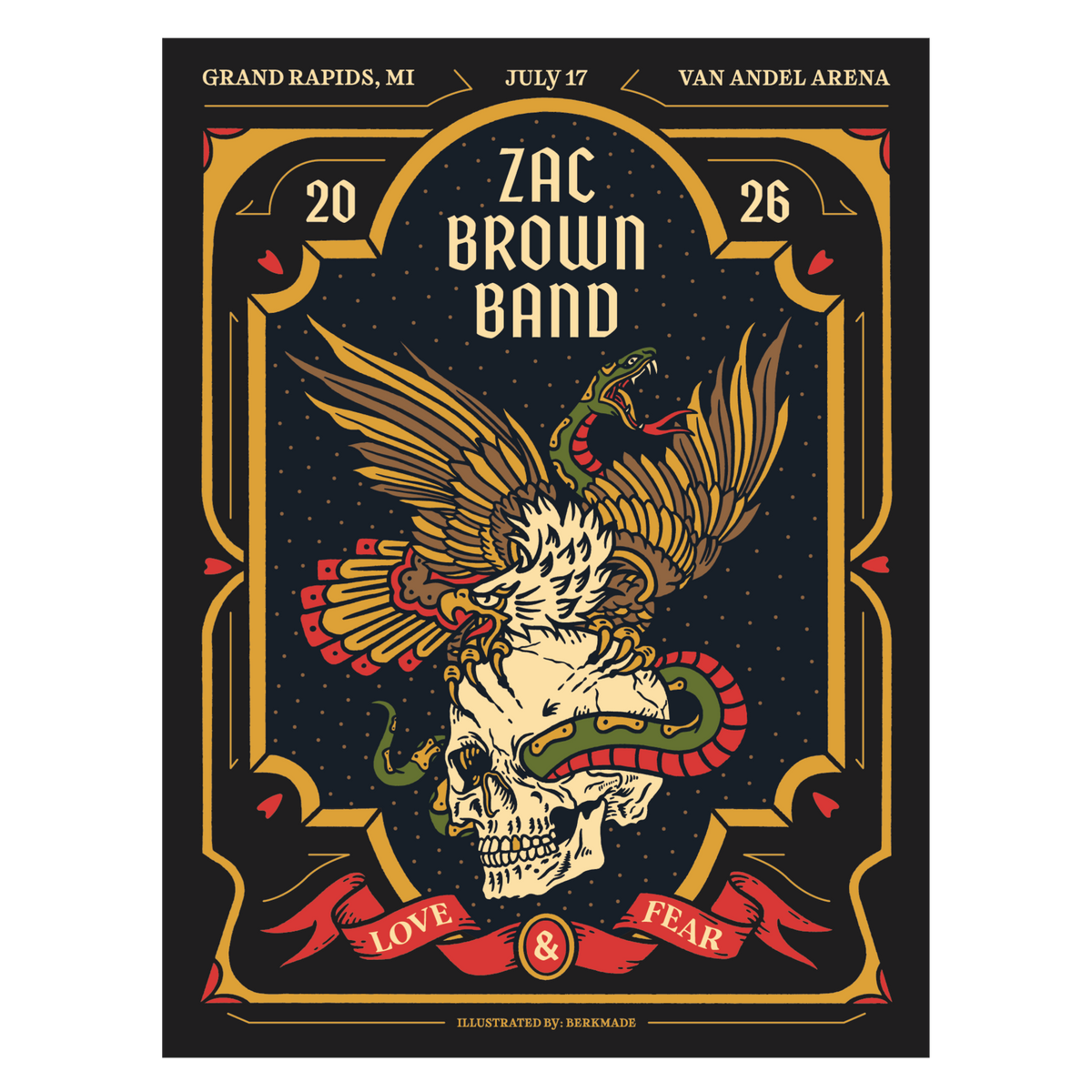Grand Rapids Love and Fear Tour Poster
