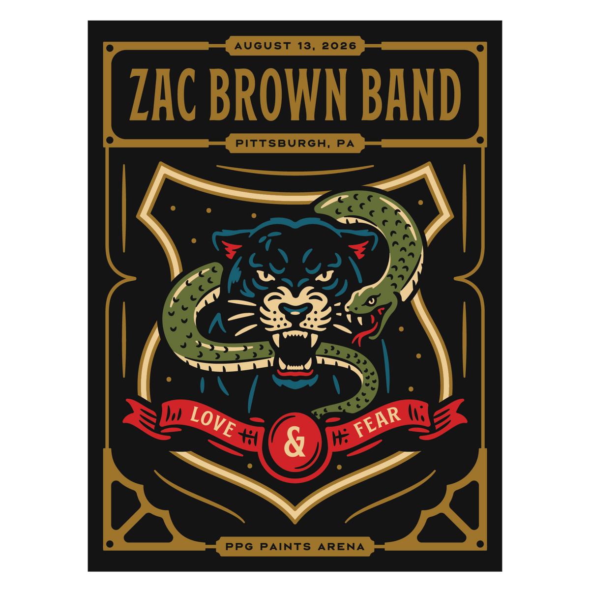 Pittsburgh Love and Fear Tour Poster