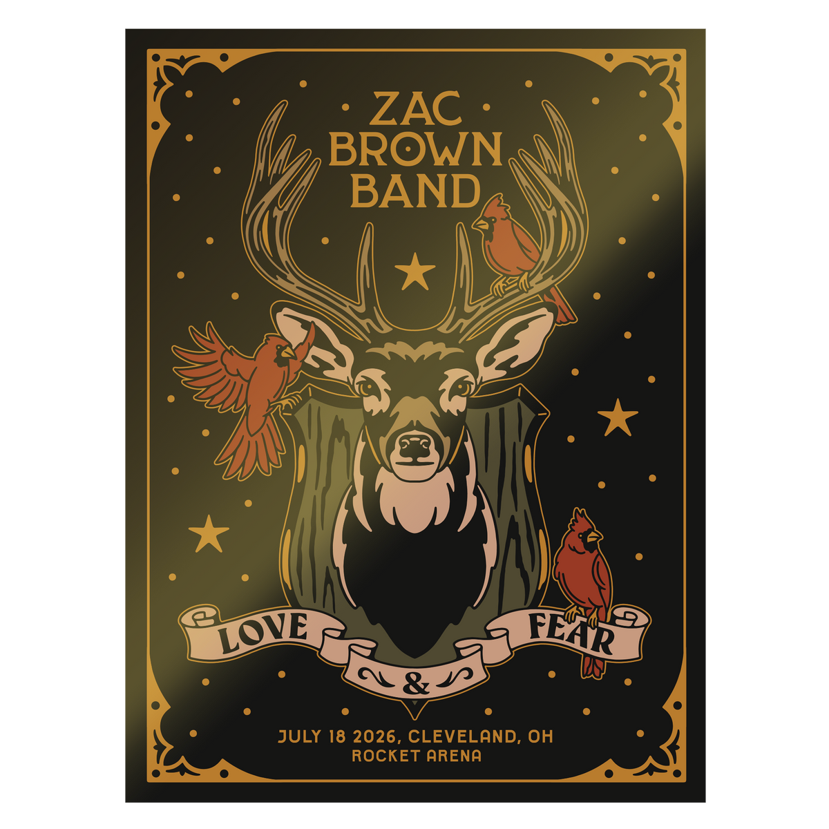 Cleveland Foil Love and Fear Tour Poster