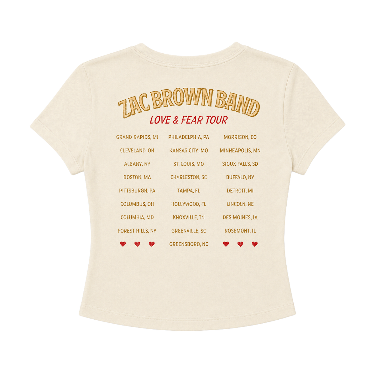 Heart Women's Cream Tour Tee