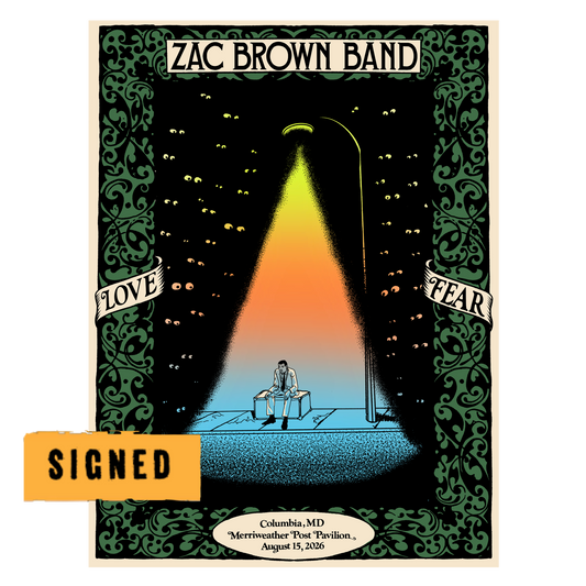 Columbia Signed Love and Fear Tour Poster