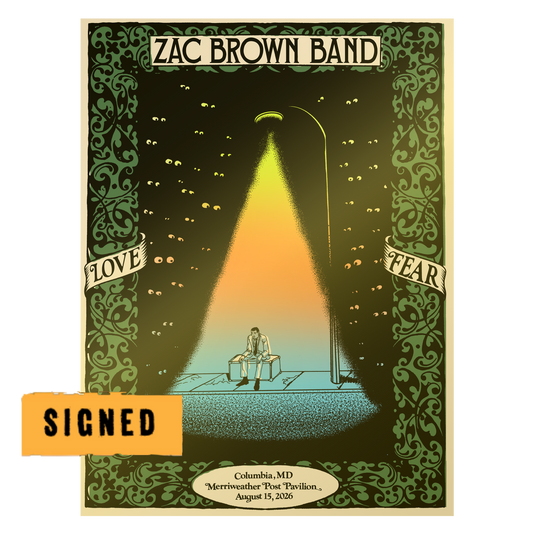 Columbia Signed Foil Love and Fear Tour Poster