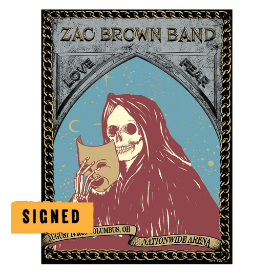 Columbus Signed Foil Love and Fear Tour Poster