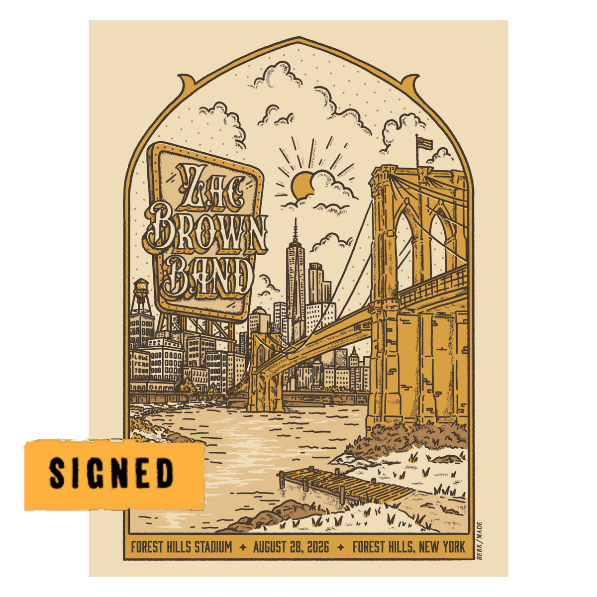 Forest Hills Day 2 Signed Love and Fear Tour Poster