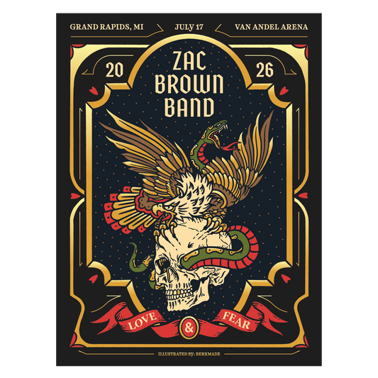 Grand Rapids Foil Love and Fear Poster