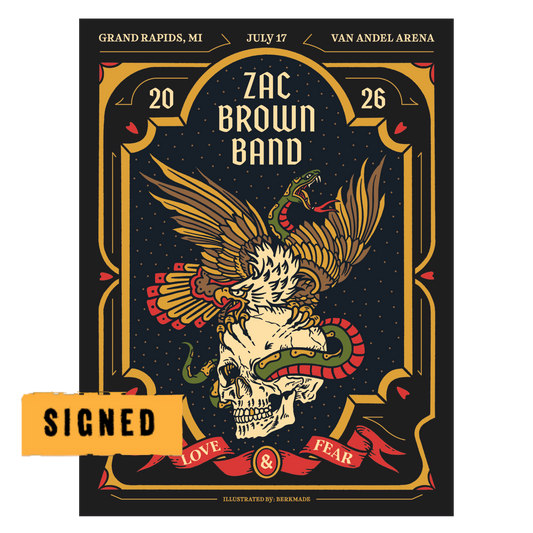 Grand Rapids Signed Love and Fear Tour Poster