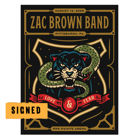 Pittsburgh Signed Love and Fear Tour Poster