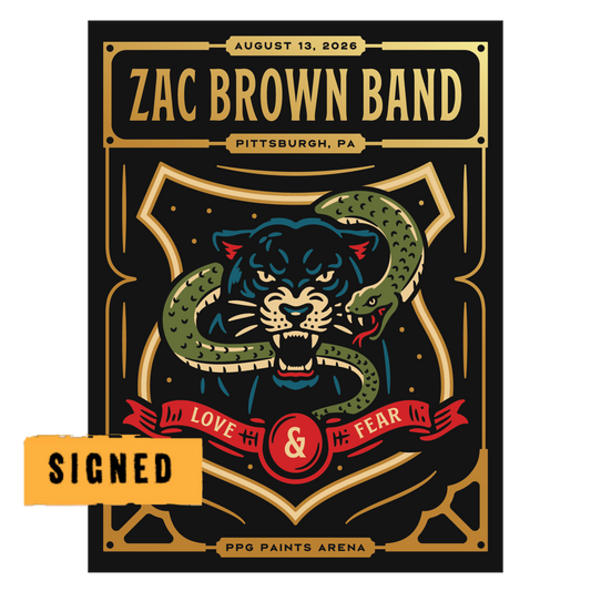 Pittsburgh Signed Foil Love and Fear Tour Poster
