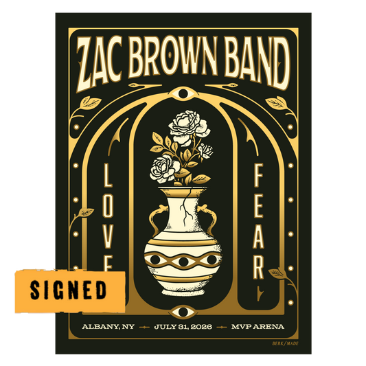 Albany Signed Foil Love and Fear Tour Poster