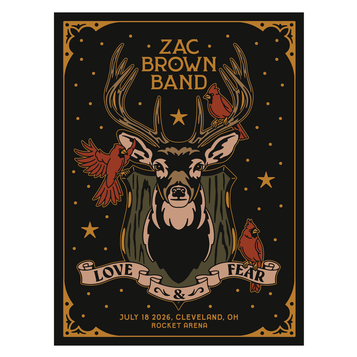 Cleveland Love and Fear Tour Poster