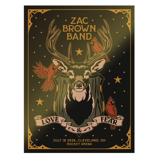 Cleveland Foil Love and Fear Tour Poster