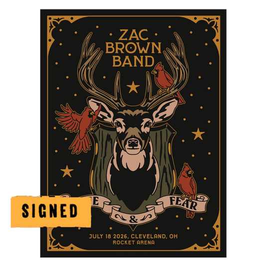 Cleveland Signed Love and Fear Tour Poster