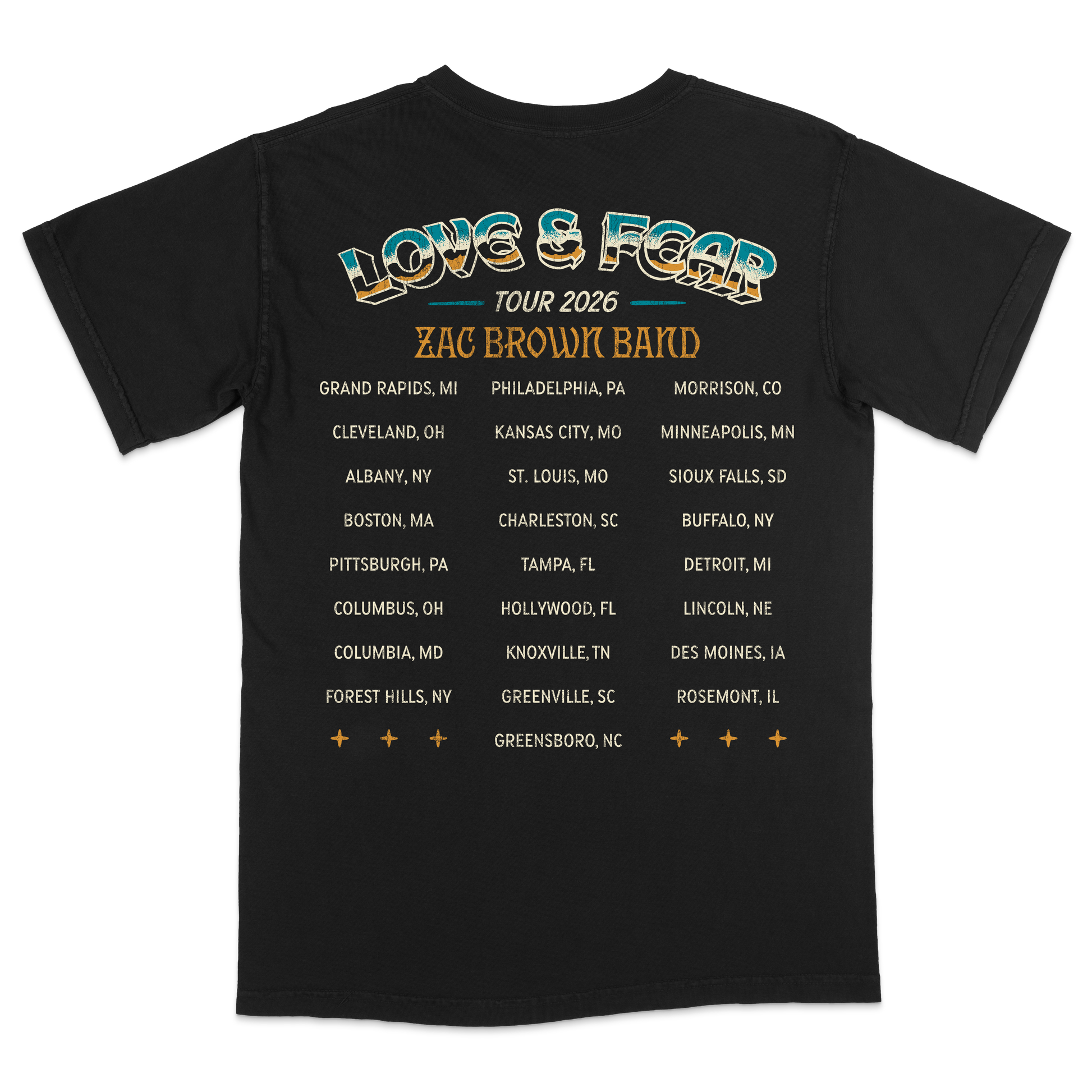 Classic Rock Tour Black Tee – Zac Brown Band Merch