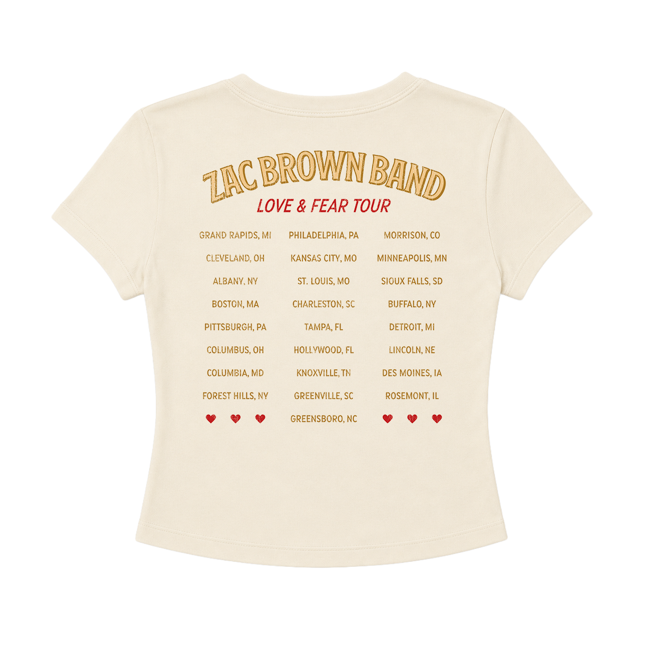 Heart Women's Cream Tour Tee